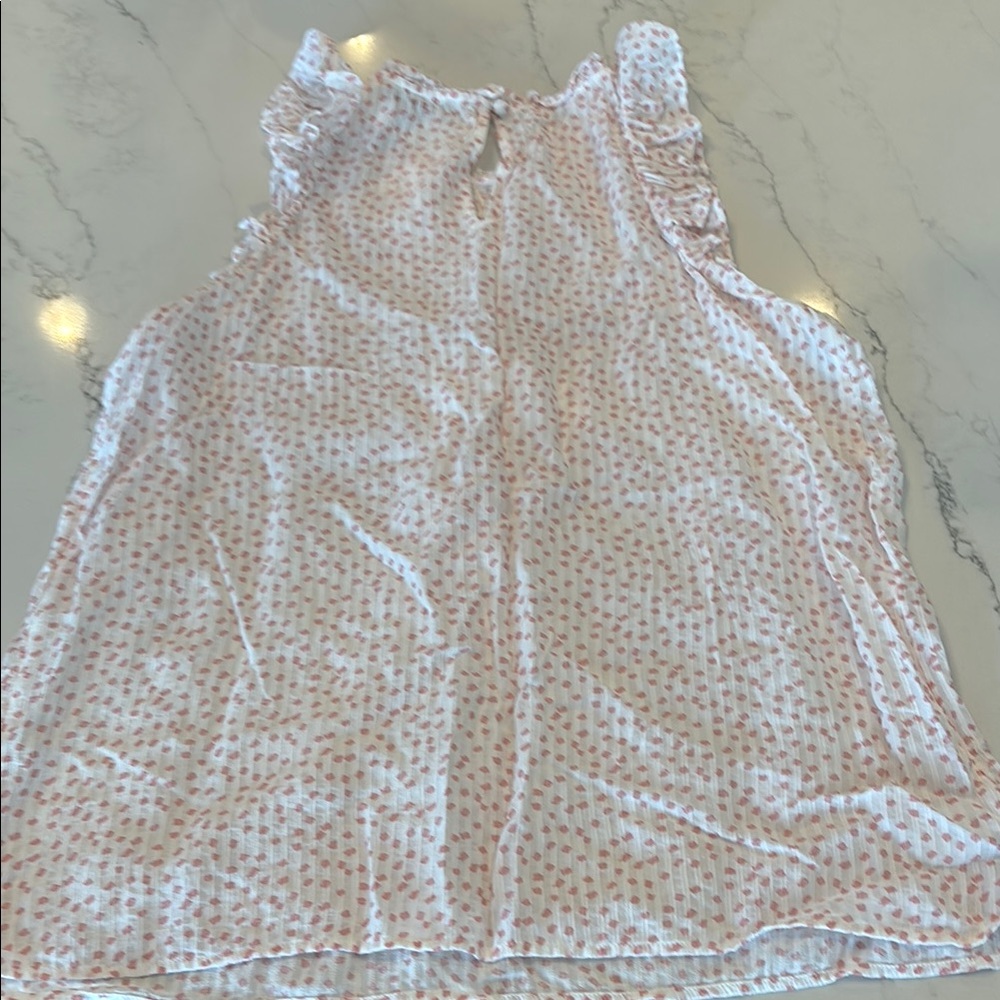 LOFT Textured Pink and White Blouse - Picture 8 of 8